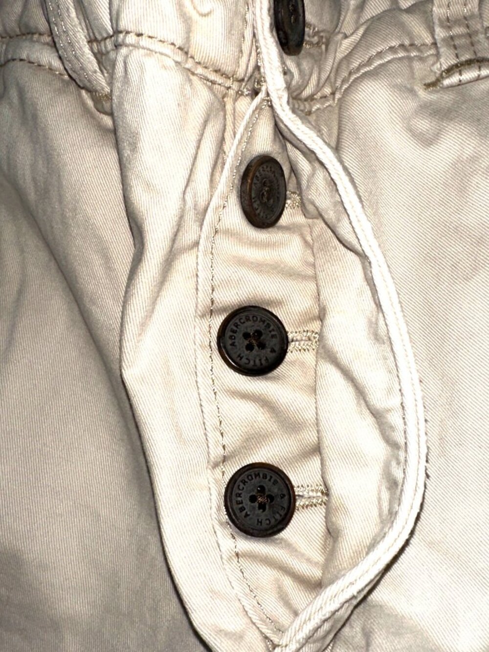Abercrombie Fitch Mens 32X32 Beige Chino Pants Straight Leg Casual Classic Khaki - Picture 12 of 14